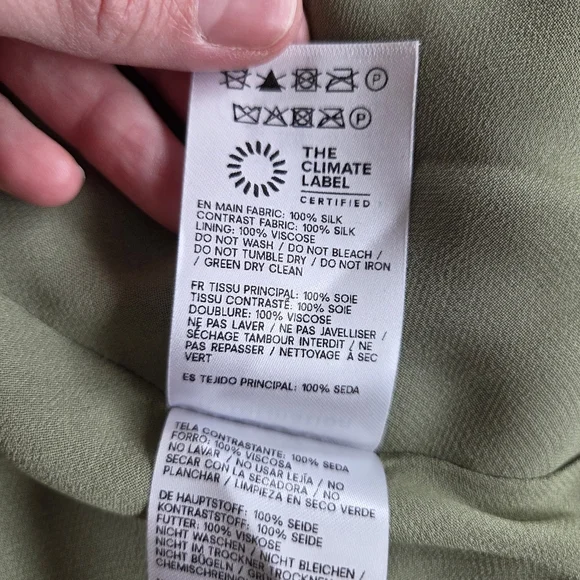 Reformation Jillian Silk Dress Size 6 NWT $350 Pear - Picture 10 of 13